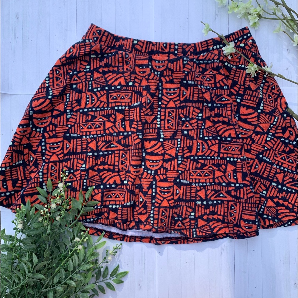 Patterned Skater Skirt